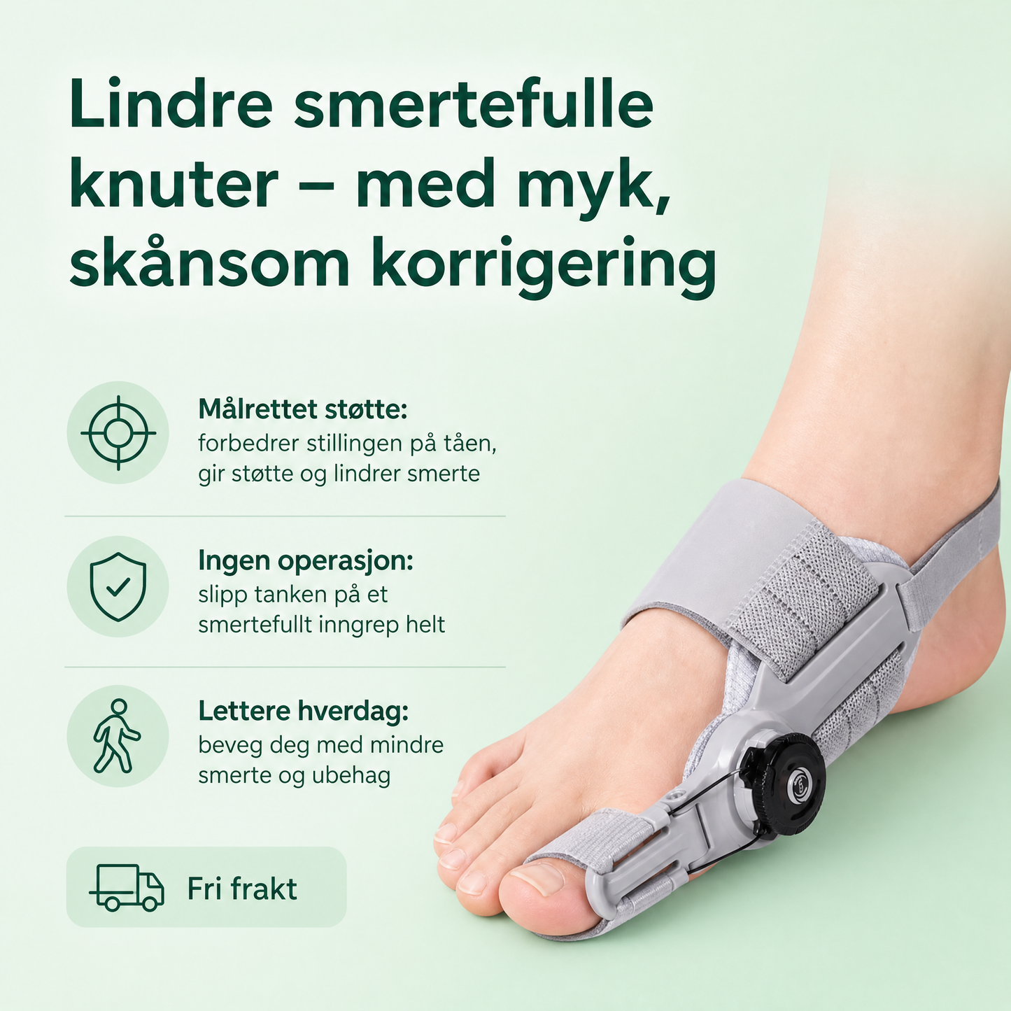 TåRo™ – Myk korrigering og lindring av smerter ved hallux valgus