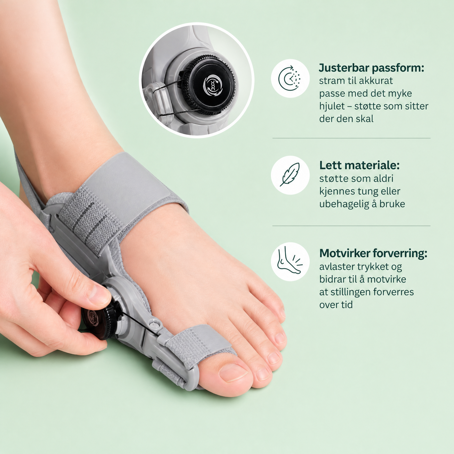 TåRo™ – Myk korrigering og lindring av smerter ved hallux valgus