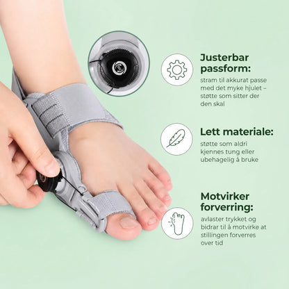 TåKorrekt™ – Skånsom justering og smertelindring for hallux valgus