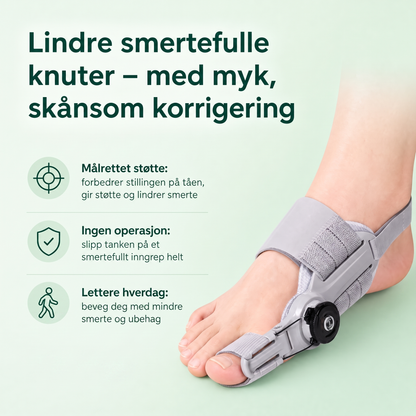TåKorrekt™ – Skånsom justering og smertelindring for hallux valgus